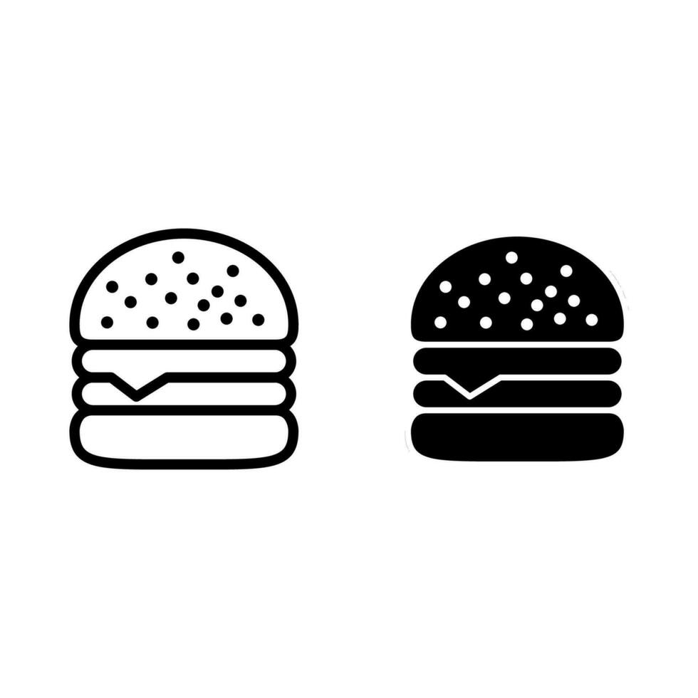 Burger Icon Vector Illustration Logo Template