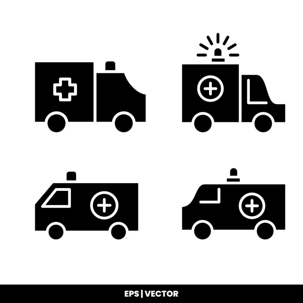 icono de ambulancia sobre fondo blanco. vector