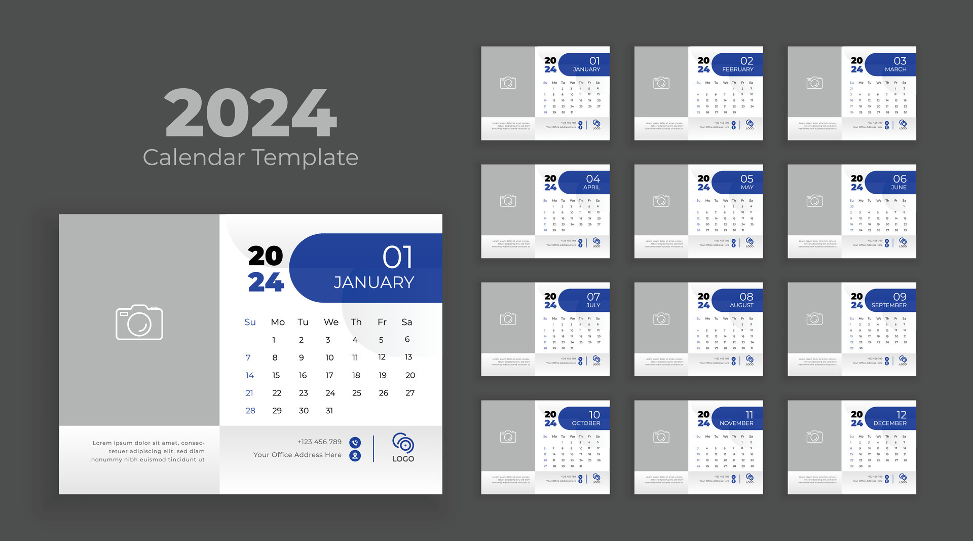Calendar template for 2024 year Calendar 2024 planner corporate Calendar template for 2024 year Calendar 2024 planner corporate