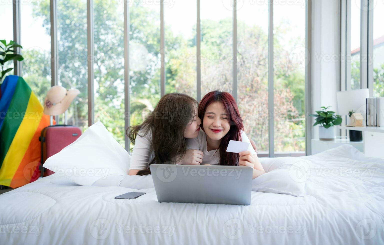 The LGBT couples are comfortable with credit card payments when shopping online. photo