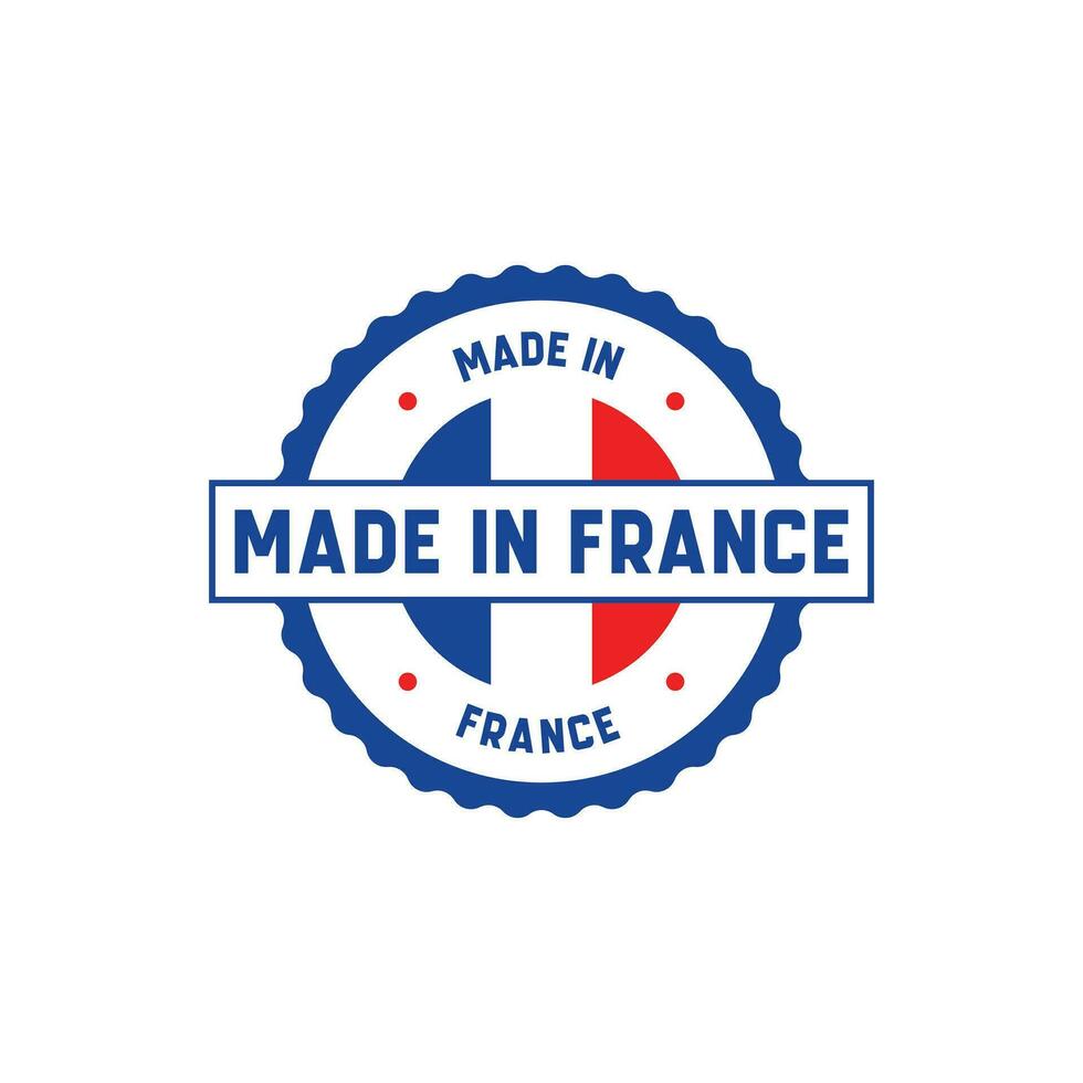 Made In France stamp sticker vector design