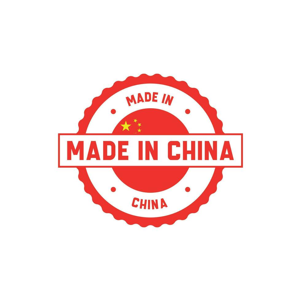 Made in China stamp badge vector design