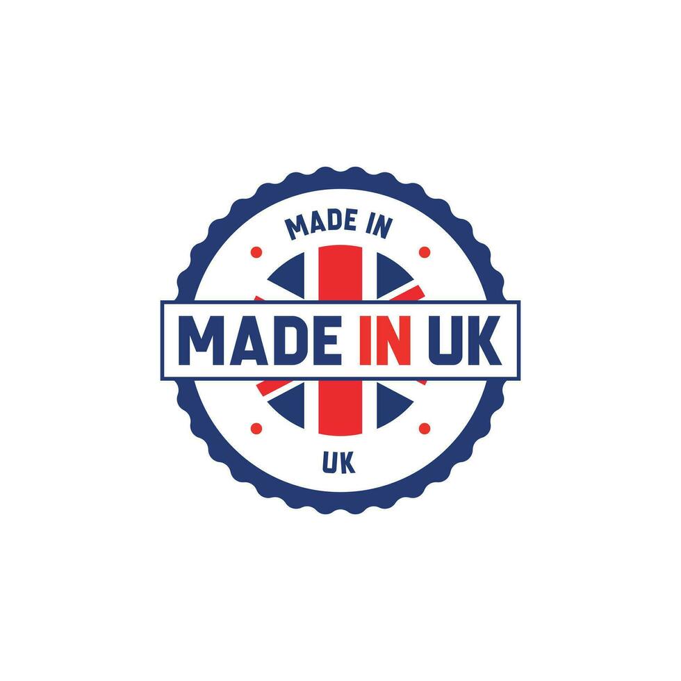 Made In UK stamp sticker vector design