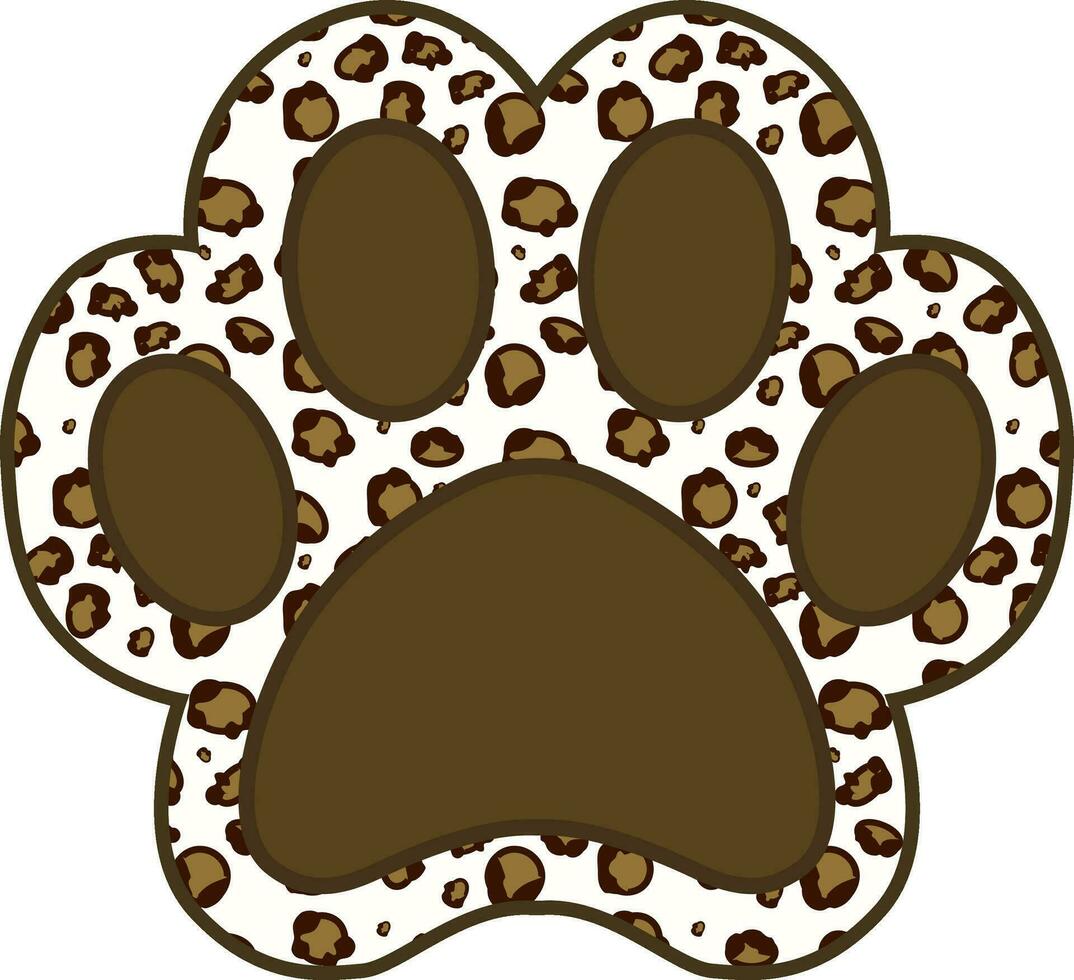 de gato pata en leopardo impresión. vector