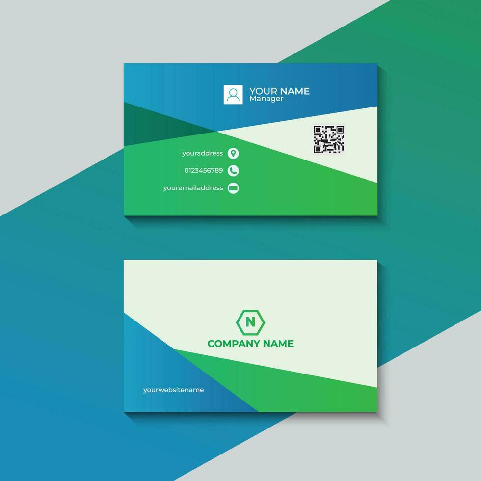 modern and clean simple business card design vector