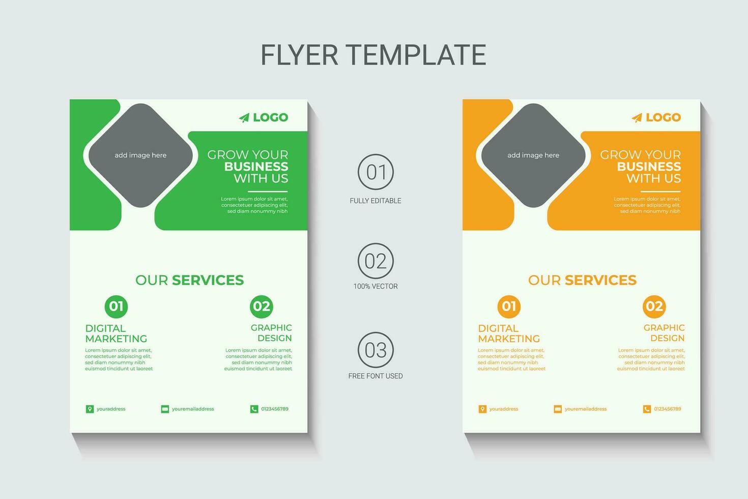 modern business flyer design,  creative flyer template vector