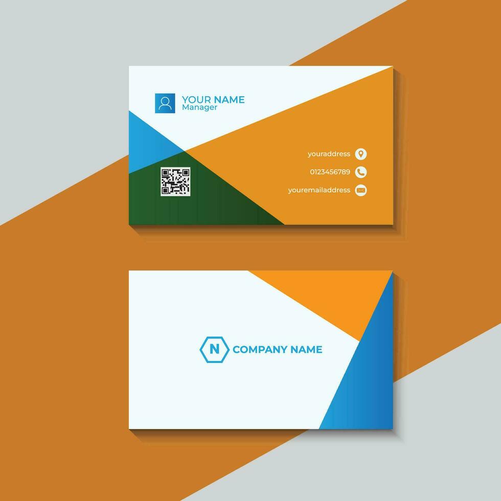 modern and clean simple business card design vector