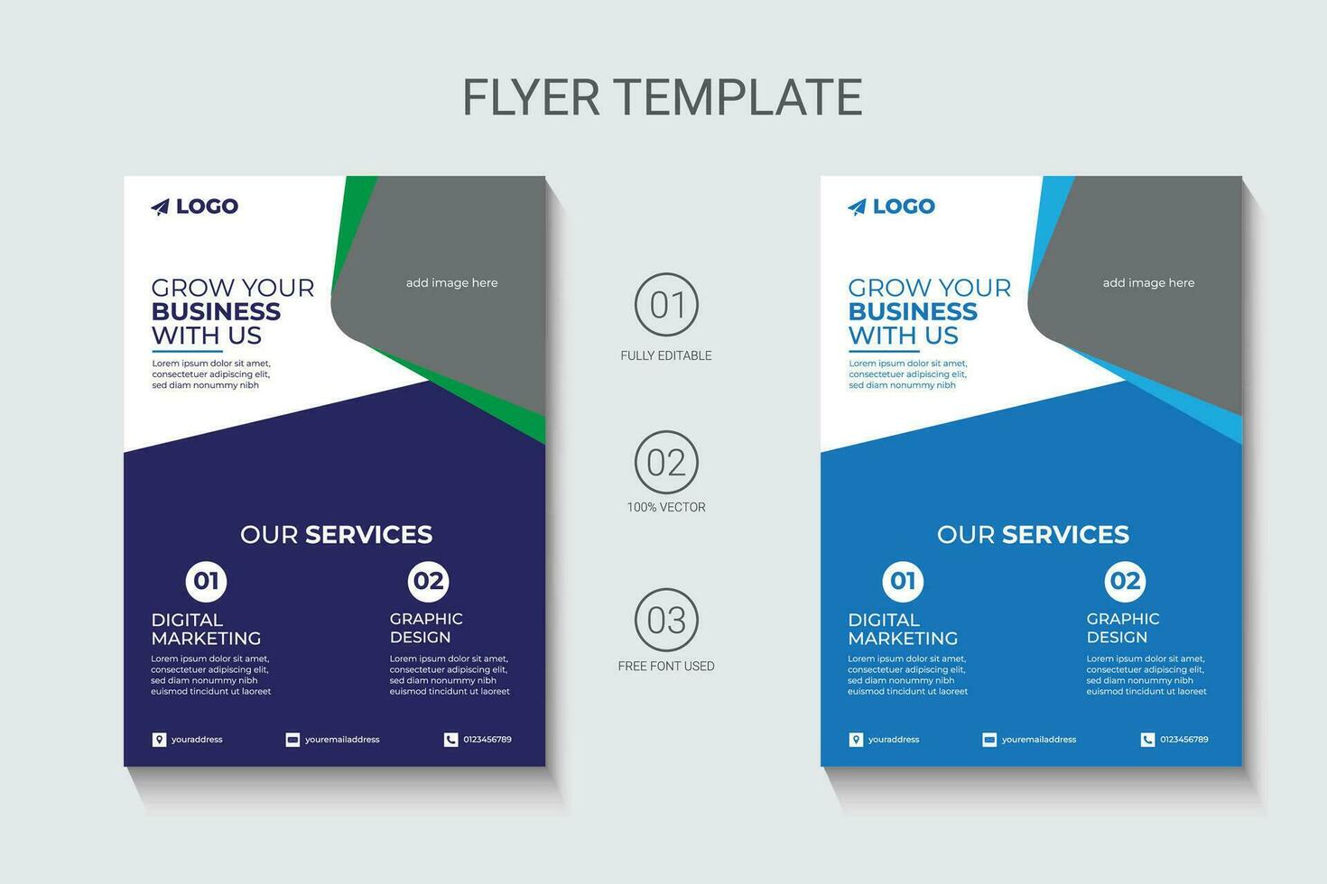 modern business flyer design,  creative flyer template vector