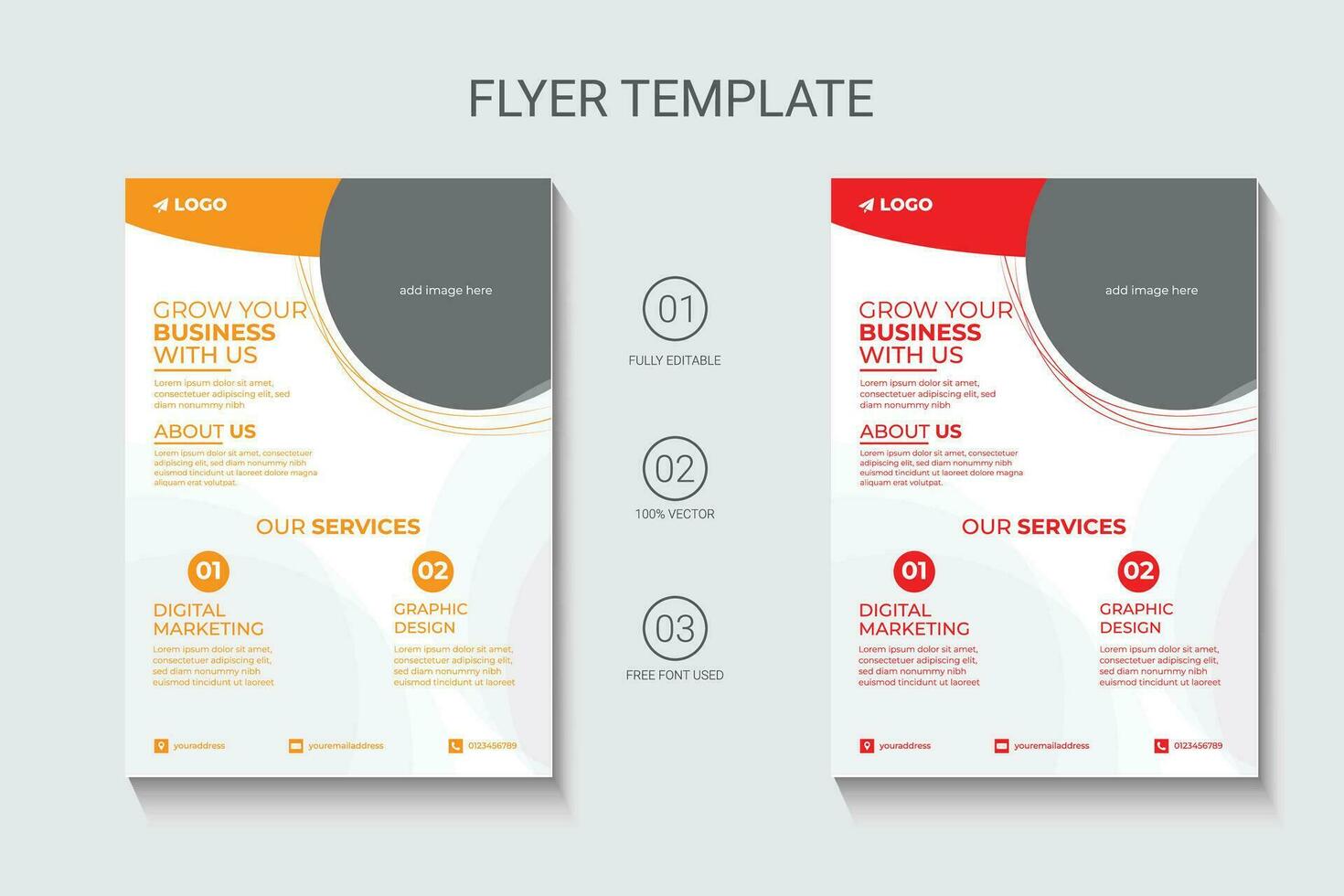 modern business flyer design,  creative flyer template vector