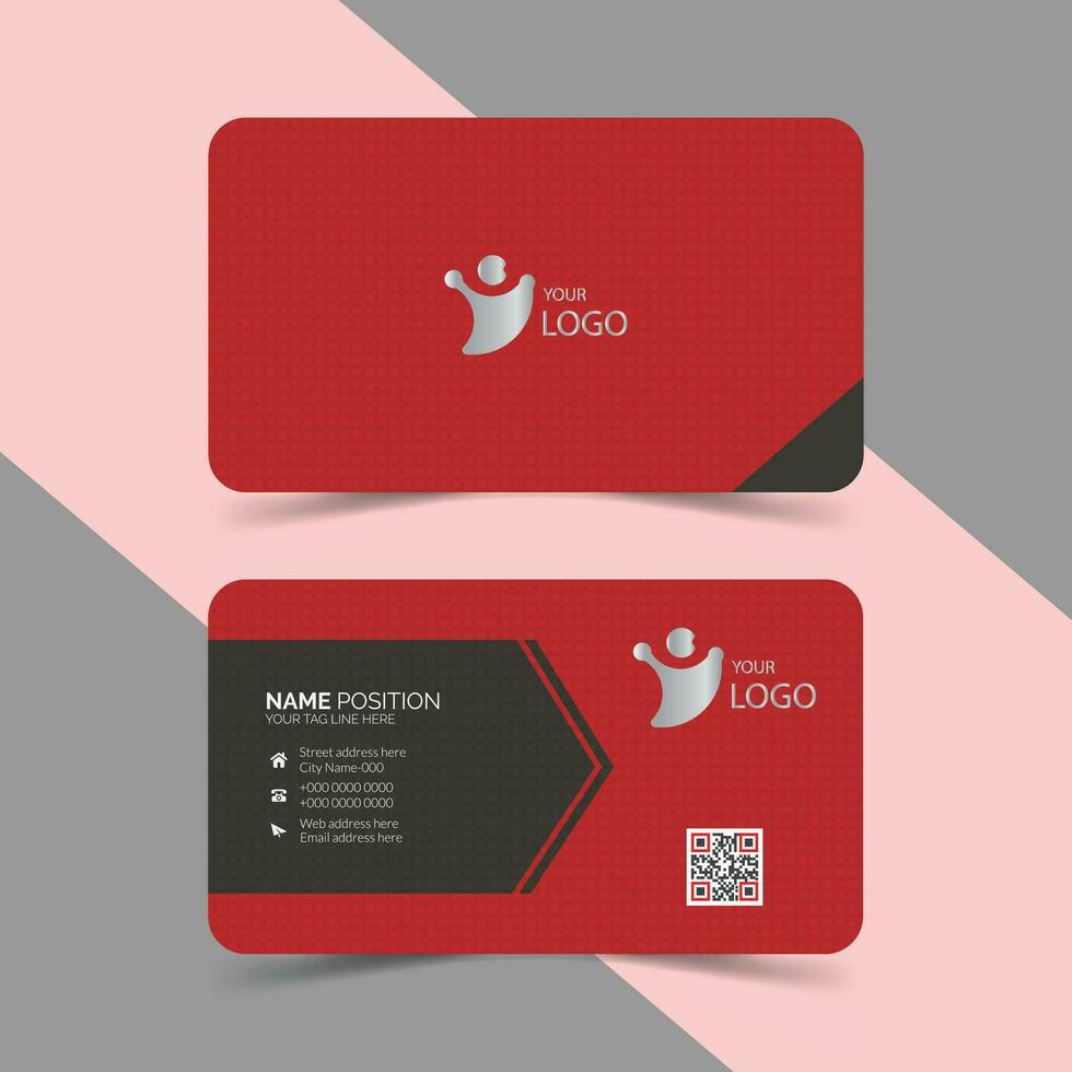 Minimal corporate business card template design vector