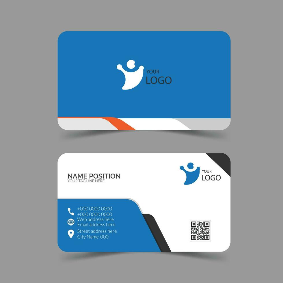 modern corporate business card template design vector