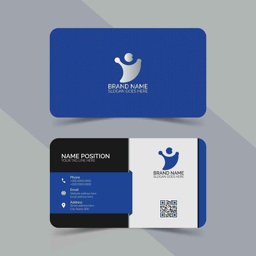 modern corporate business card template design vector