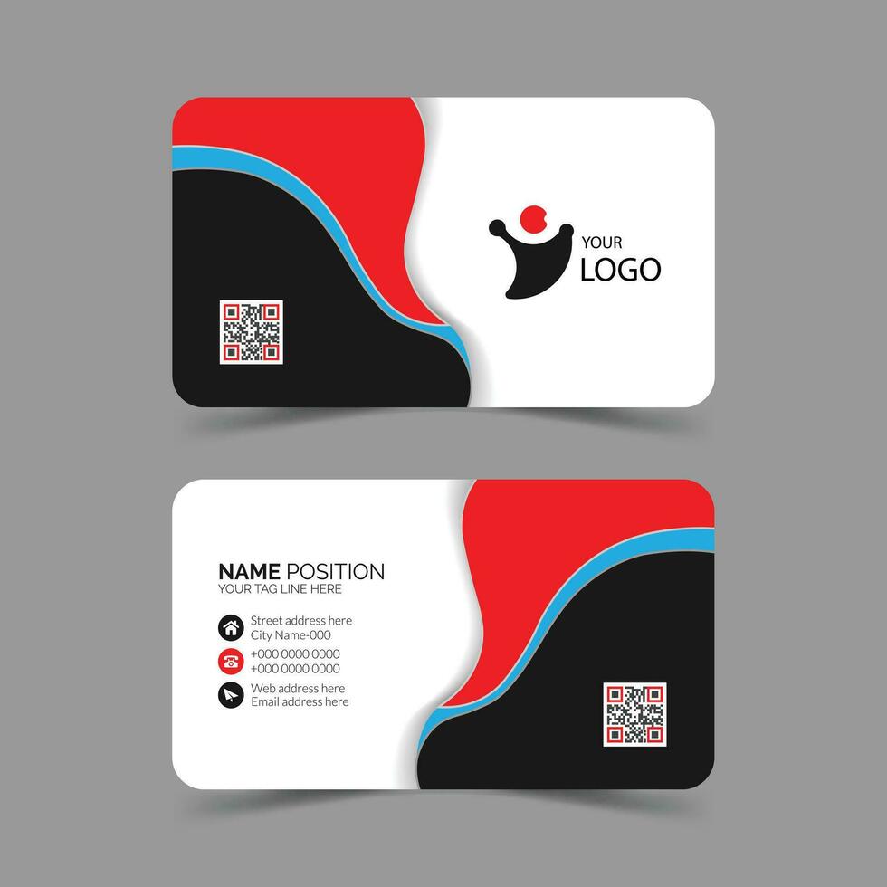 modern corporate business card template design vector