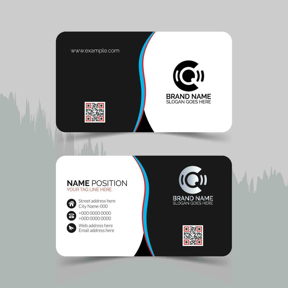 Modern and clean business card design vector