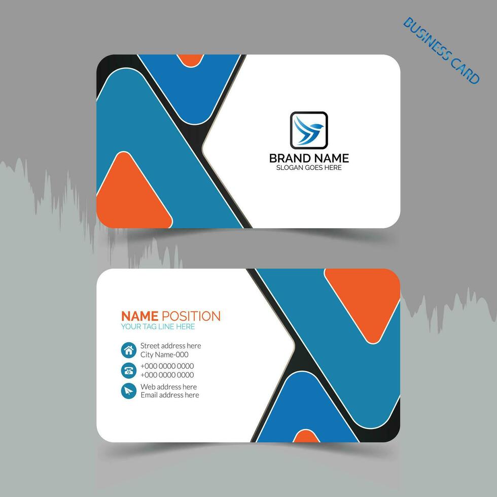 Modern and clean business card design vector