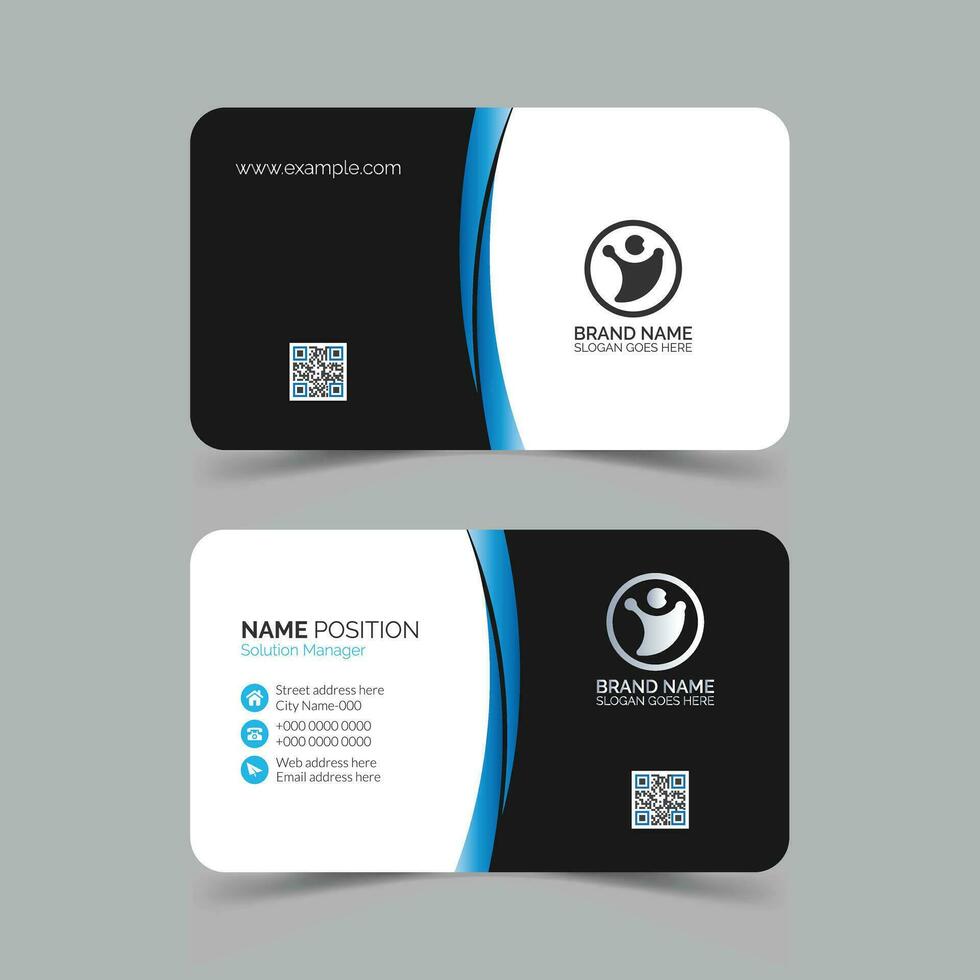 Business Card Template Layout with Mockup and logo vector