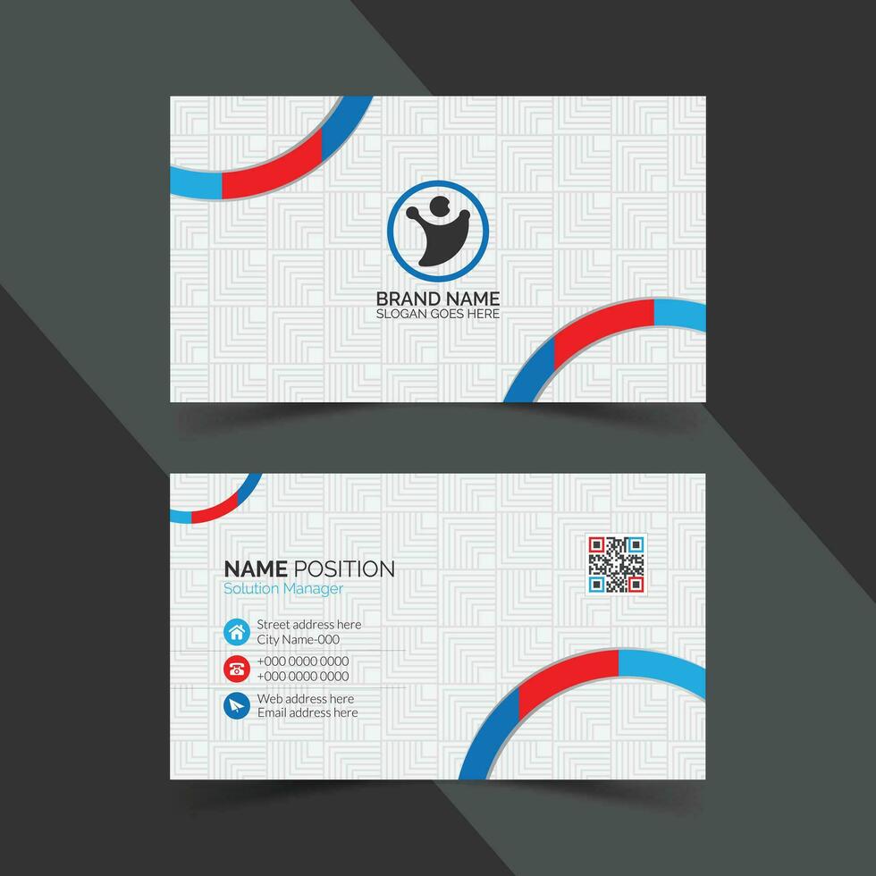 Modern White Business Card Layout vector