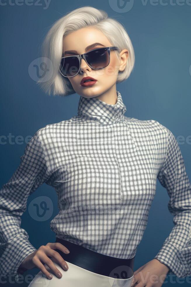 Photo portrait of a fashion women