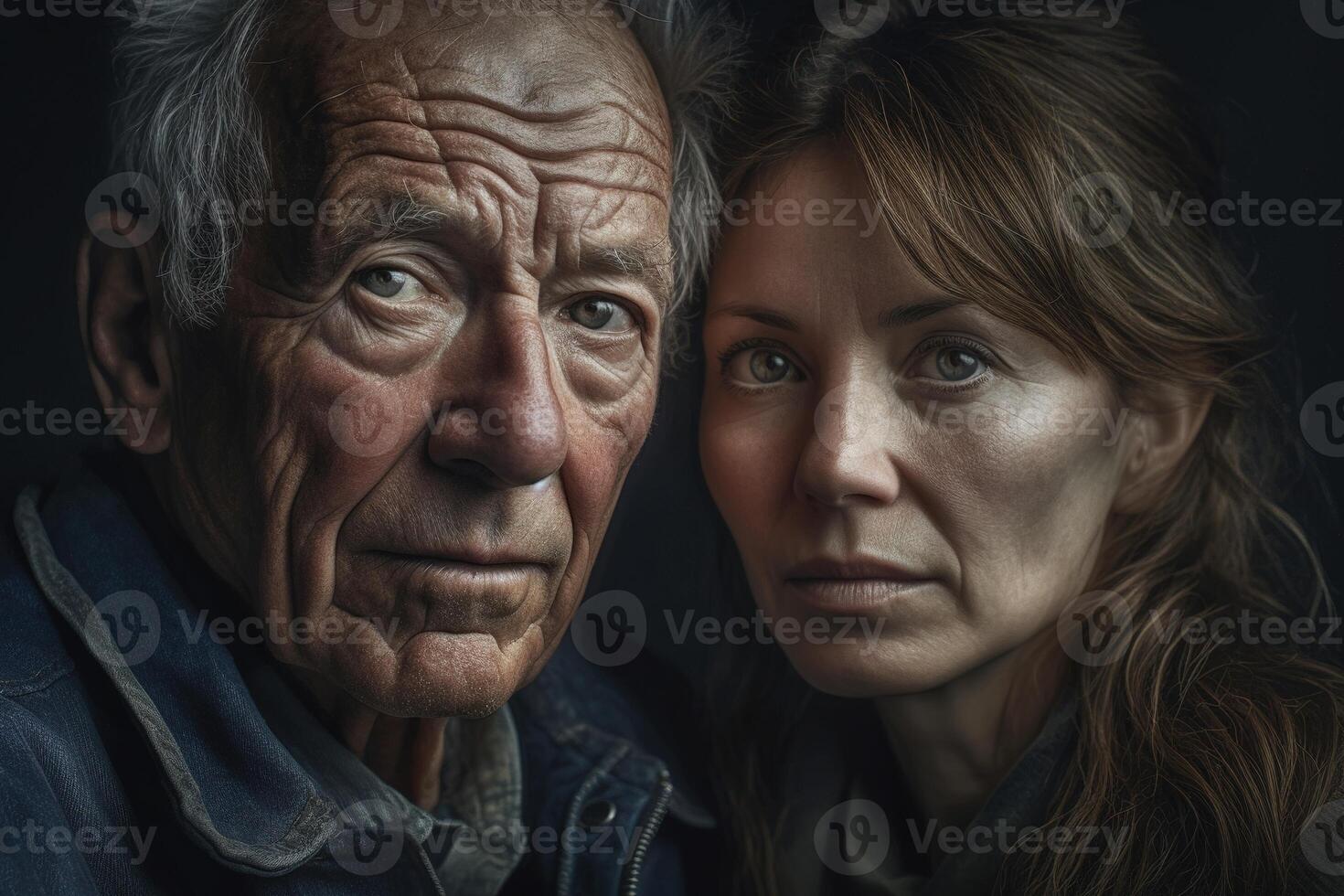 portrait of a beautiful old couple photo