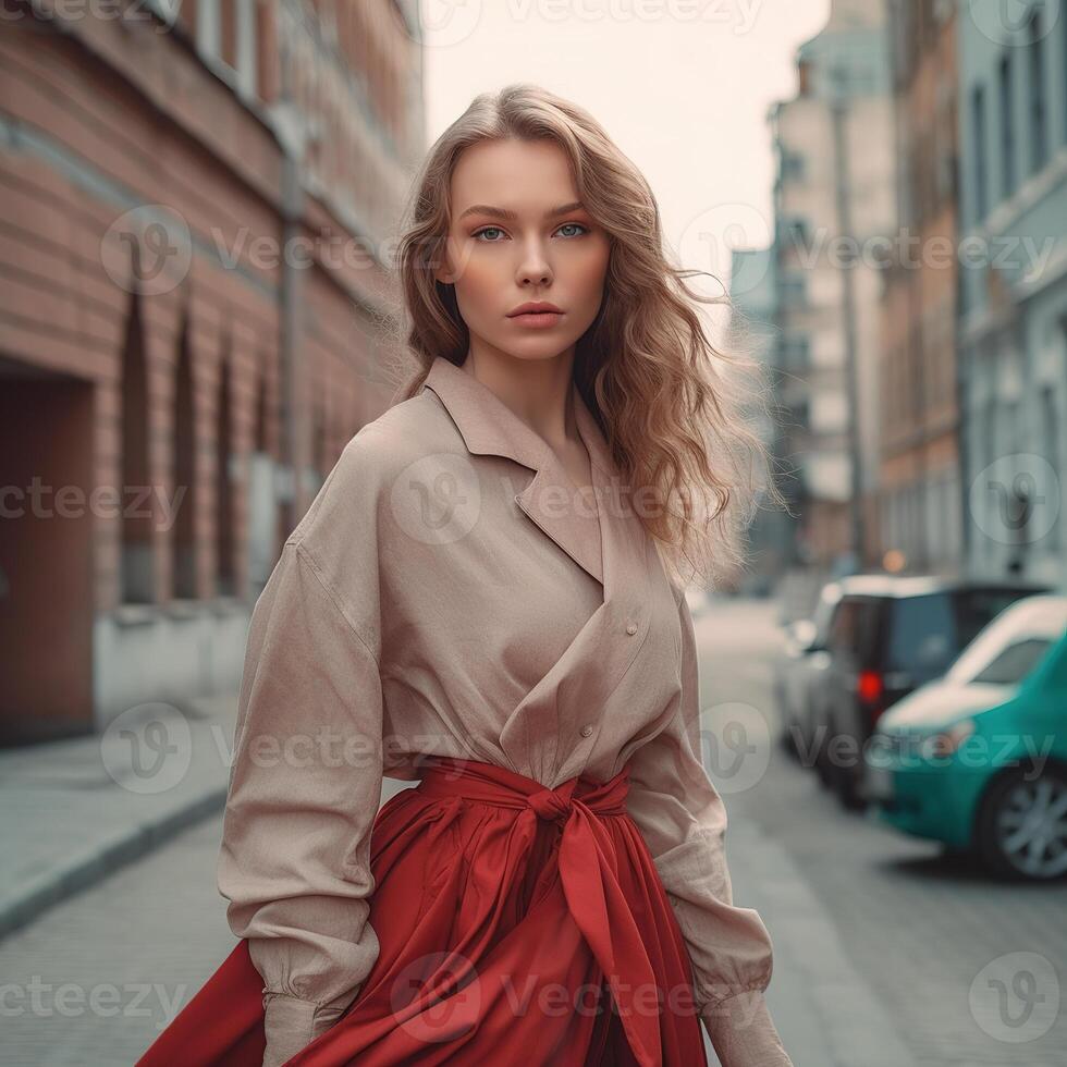 portrait of a fashion women photo