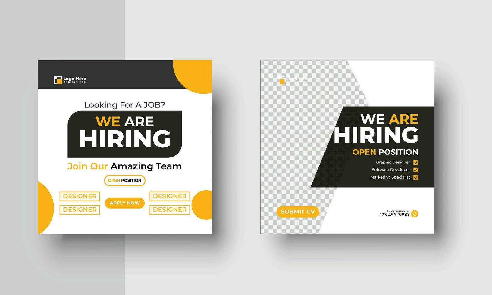 Poster for we are hiring. employees needed. Job recruitment design