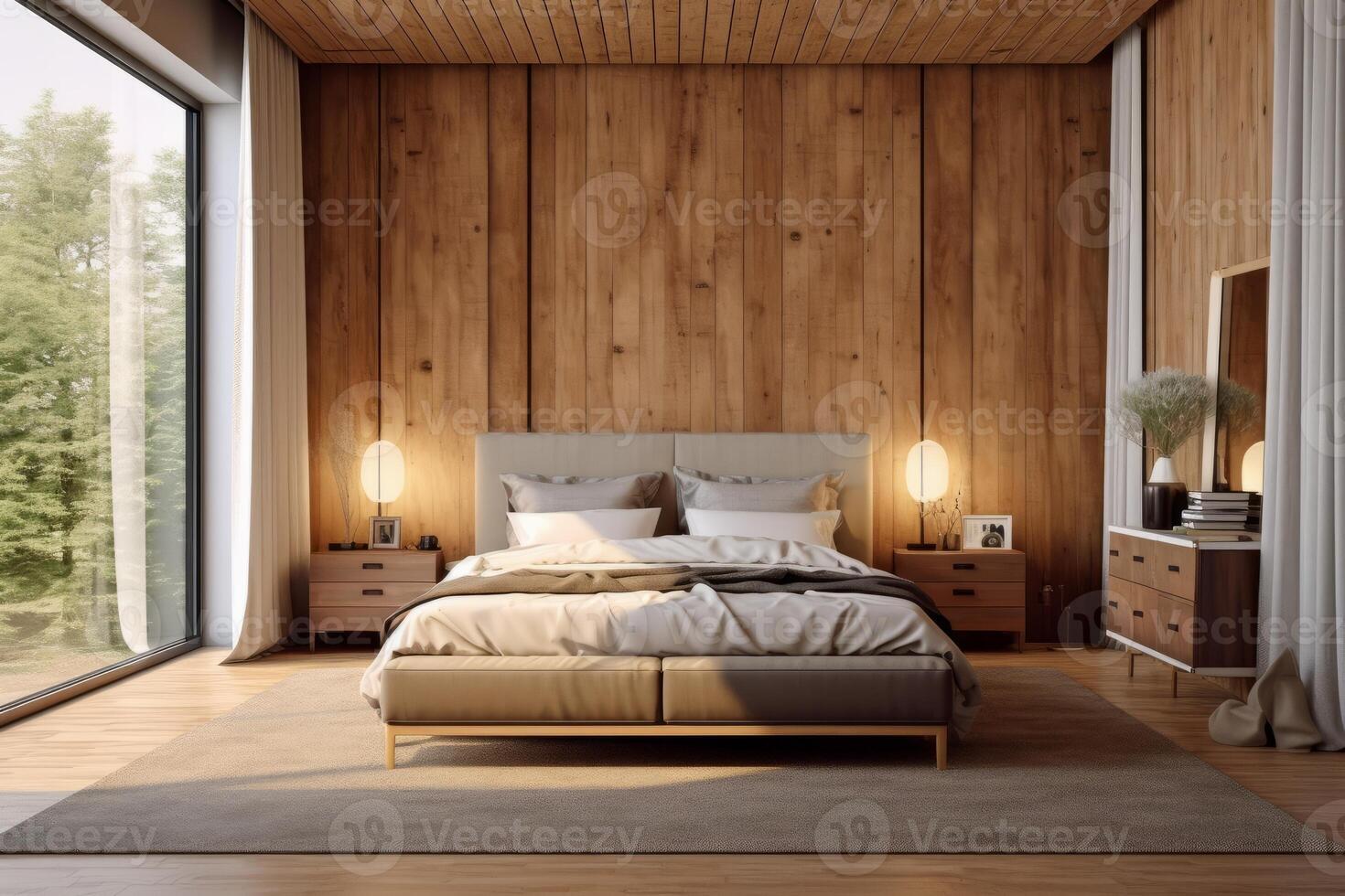 Photo of a elegant and modern bedroom