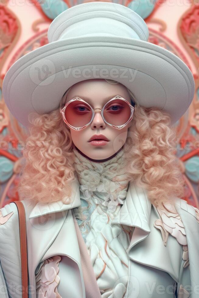 Photo portrait of a fashion women