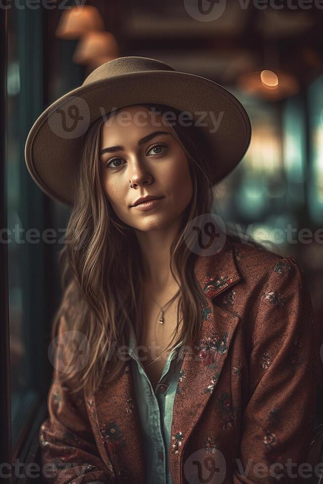 portrait of a fashion women photo