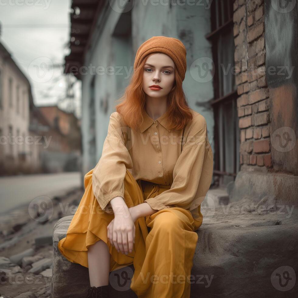 portrait of a fashion women photo