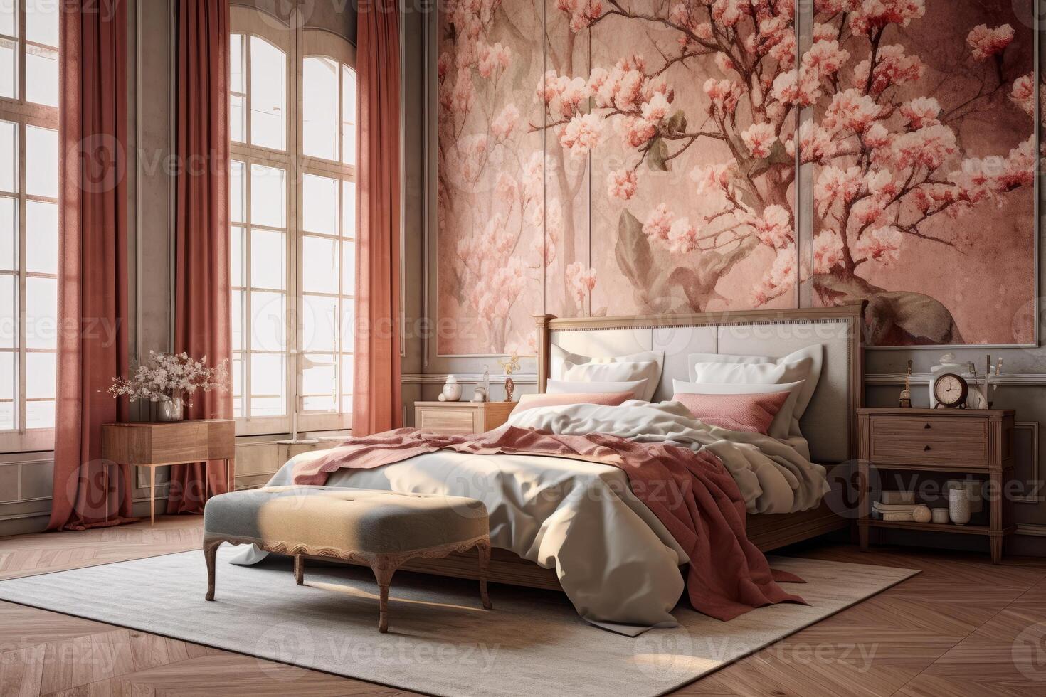 Photo of a elegant and modern bedroom