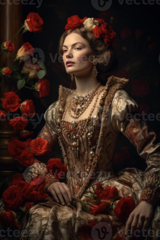 Photo portrait of a fashion women
