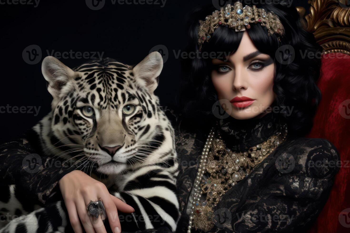 Photo portrait of a fashion women