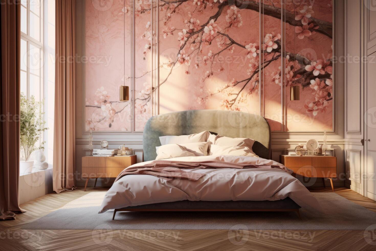 Photo of a elegant and modern bedroom