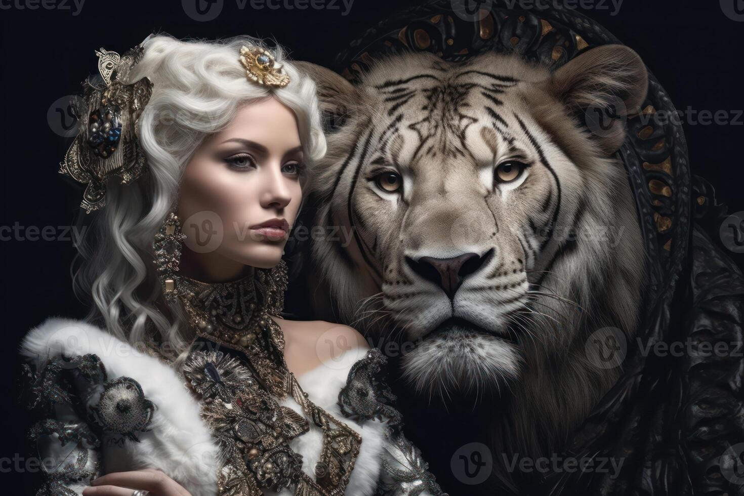 Photo portrait of a fashion women