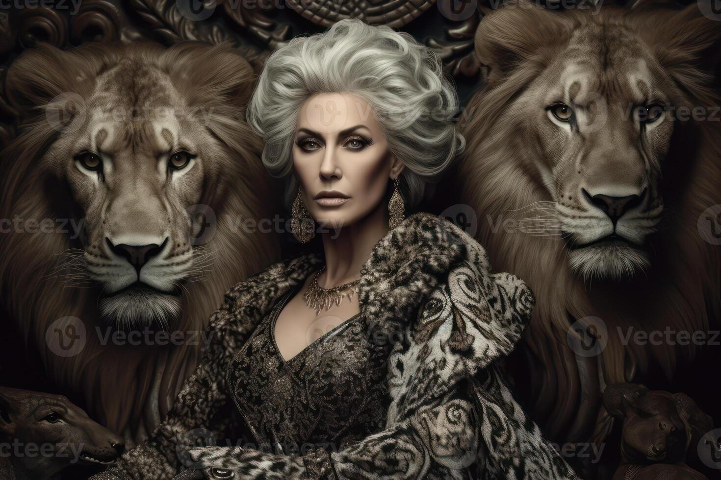 Photo portrait of a fashion women