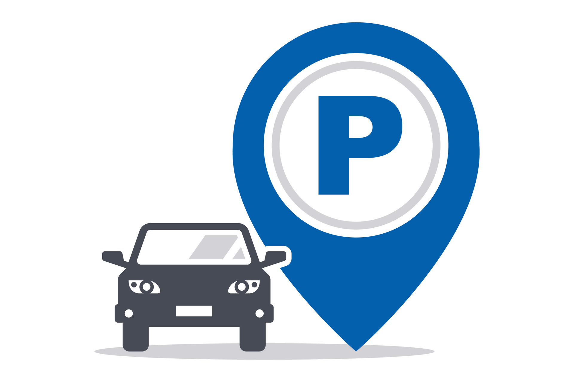 parking space icon where you can park your car. Flat vector