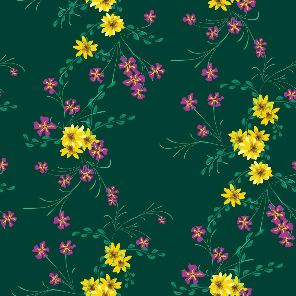 encantador impresión para decoración de textiles y diseño. flor antecedentes. Arte dibujo para superficie. sensibilidad decoración. vector