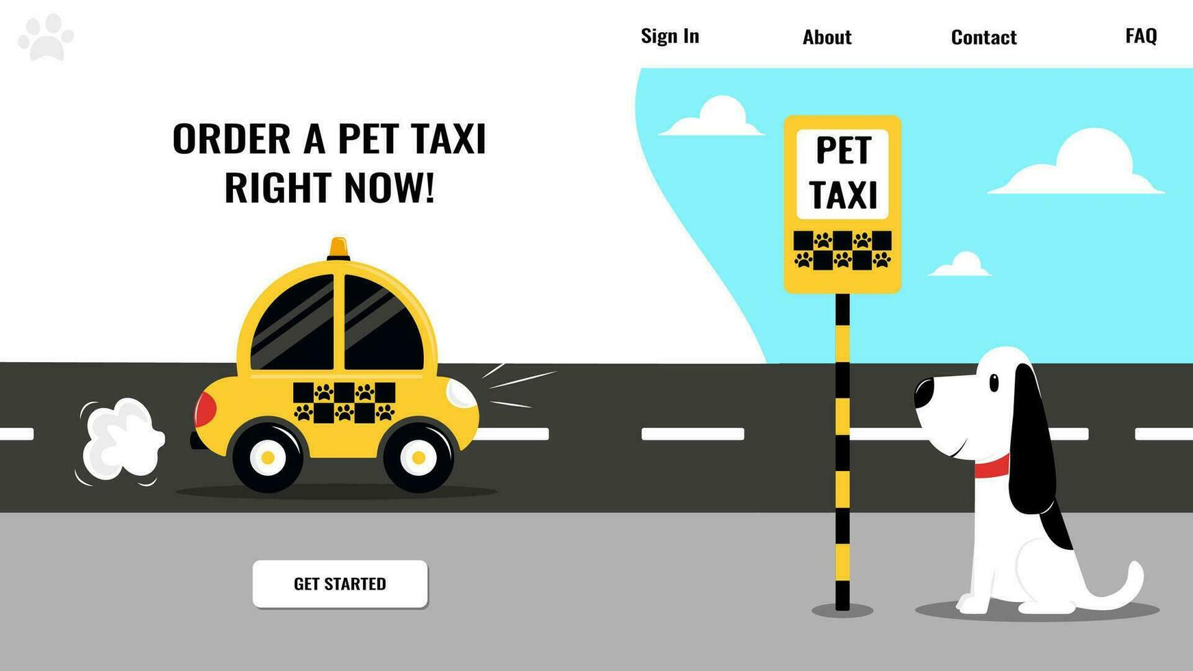 Pet taxi vector illustration Transfer service for animals 25774599 Vector Art at Vecteezy