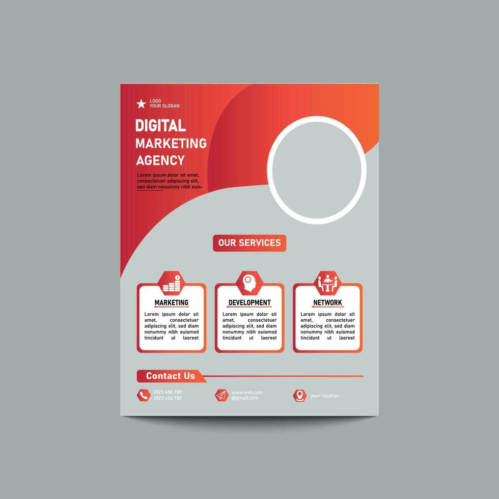 Vector vertical business flyer template