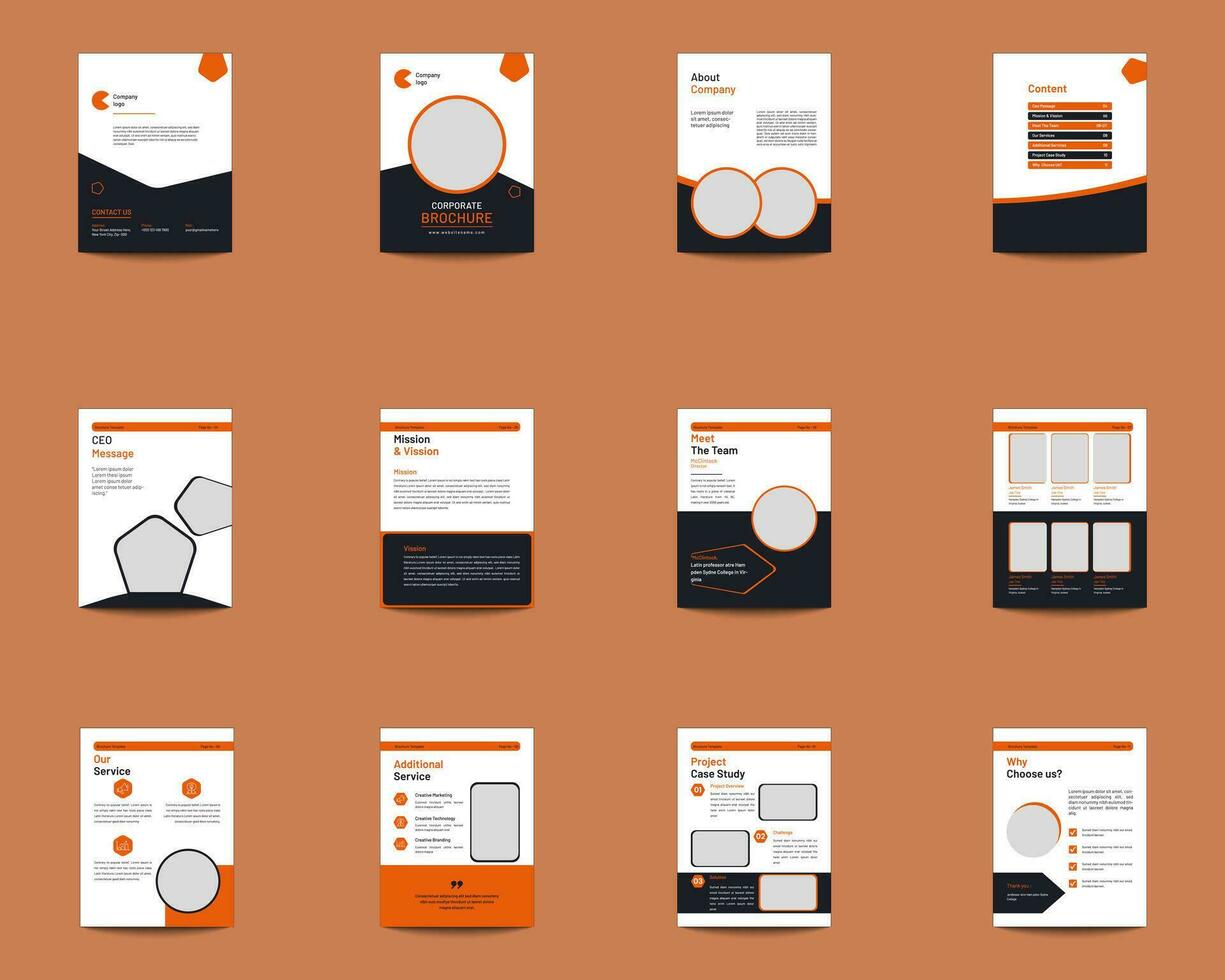 Corporate brochure template design vector