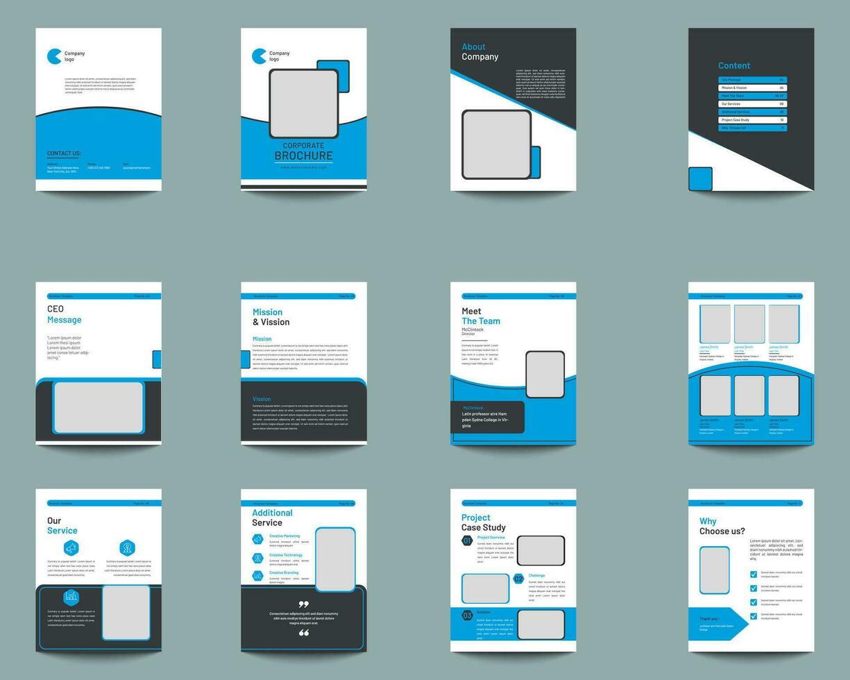 Corporate brochure template design vector