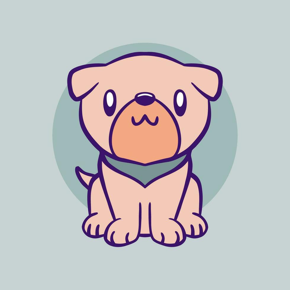 linda perro para de colores antecedentes aislado logo vector