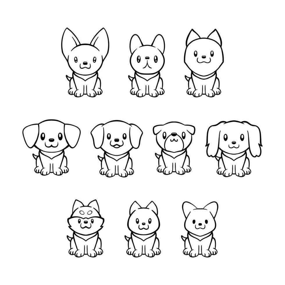 Cute Dog For Colored Background Isolated Logo vector
