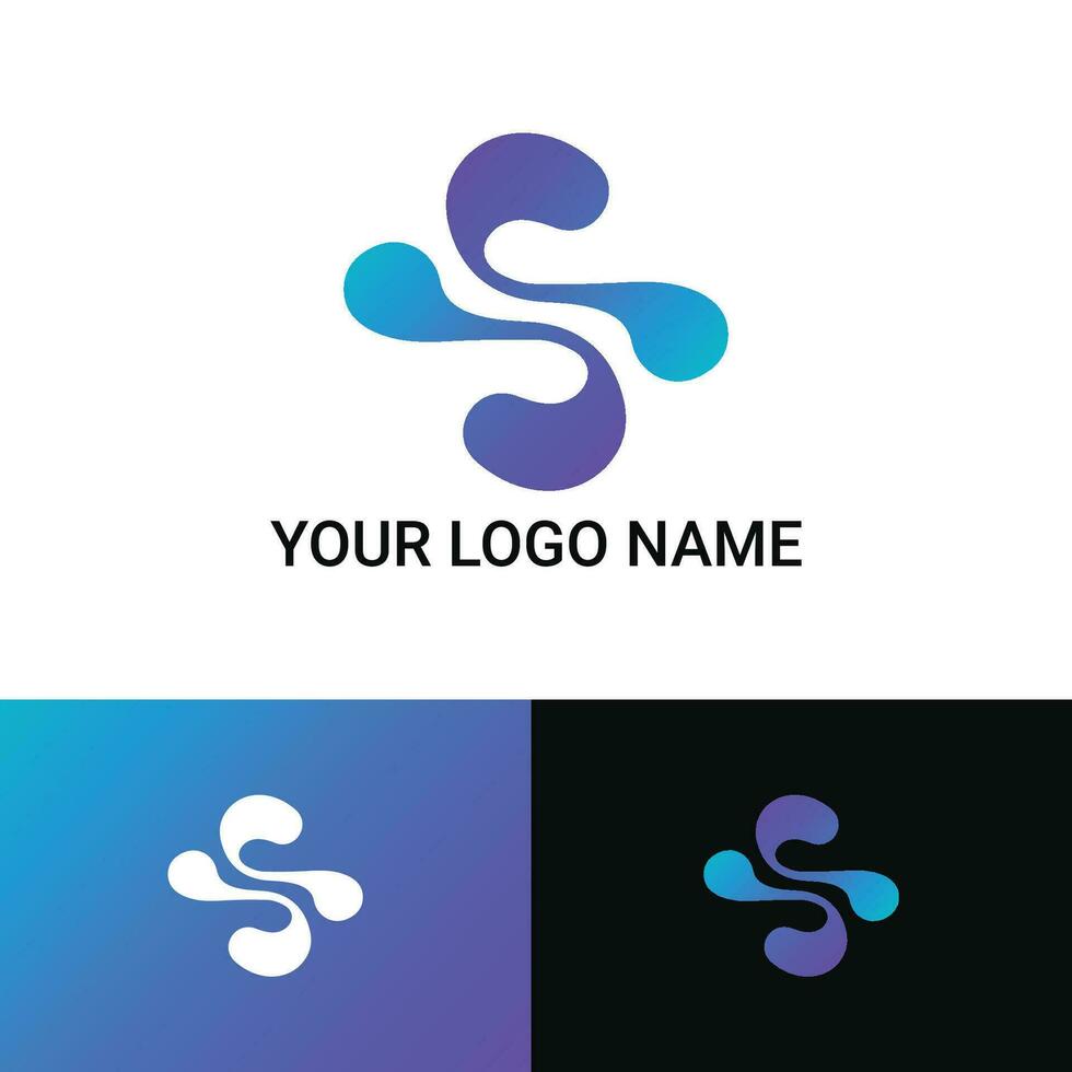 Modern s letter gradient color logo design. s logo, letter s, company, business, branding logo design. vector