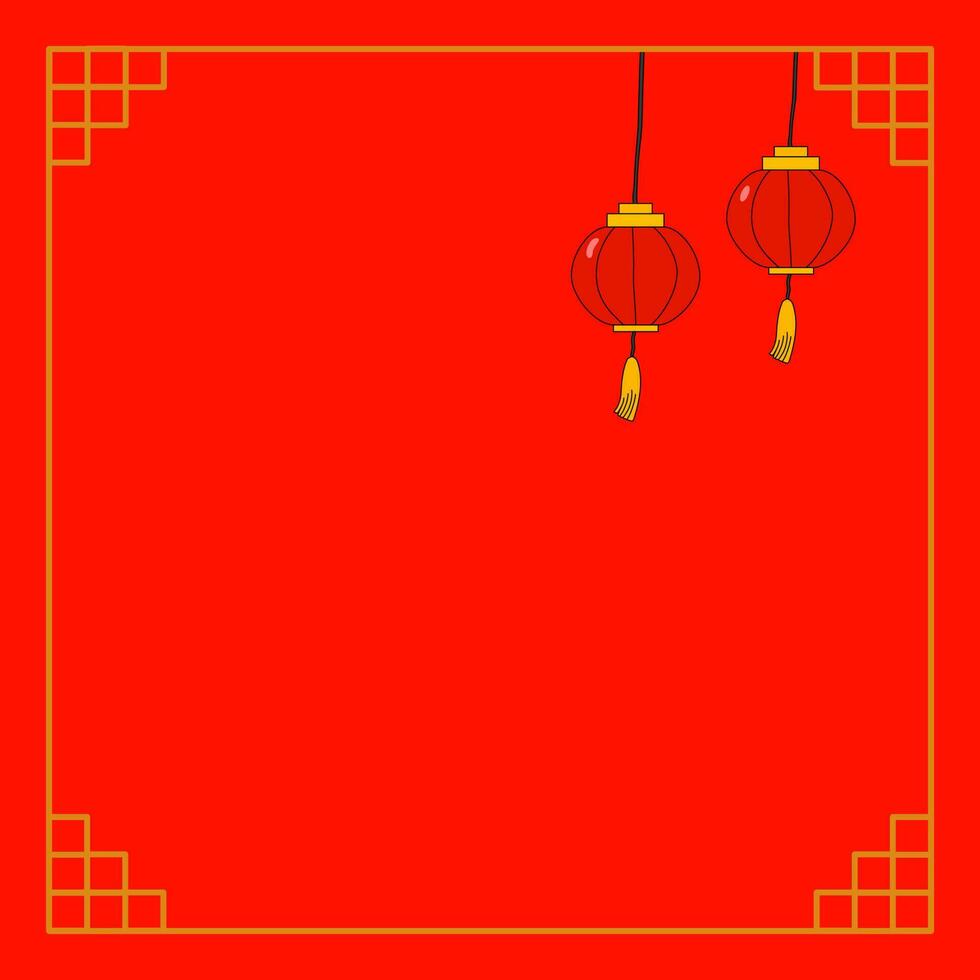 Chinese style background, red background with red lamps vector