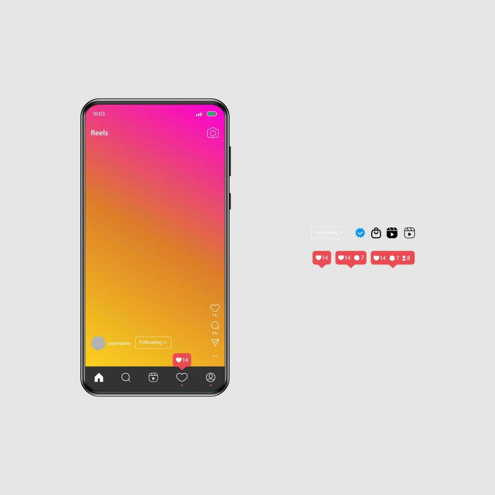 Video player mockup for internet application. vector illustration.