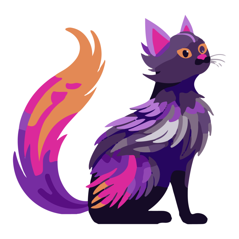 Cute cat. cartoon style. png