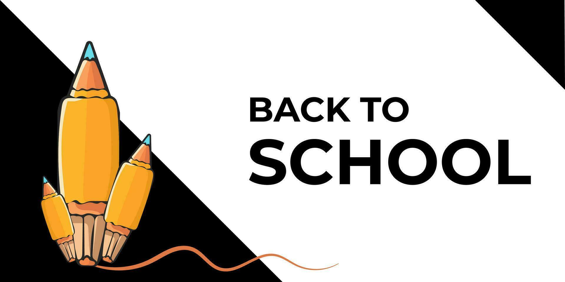 back to school background with pencil icon vector