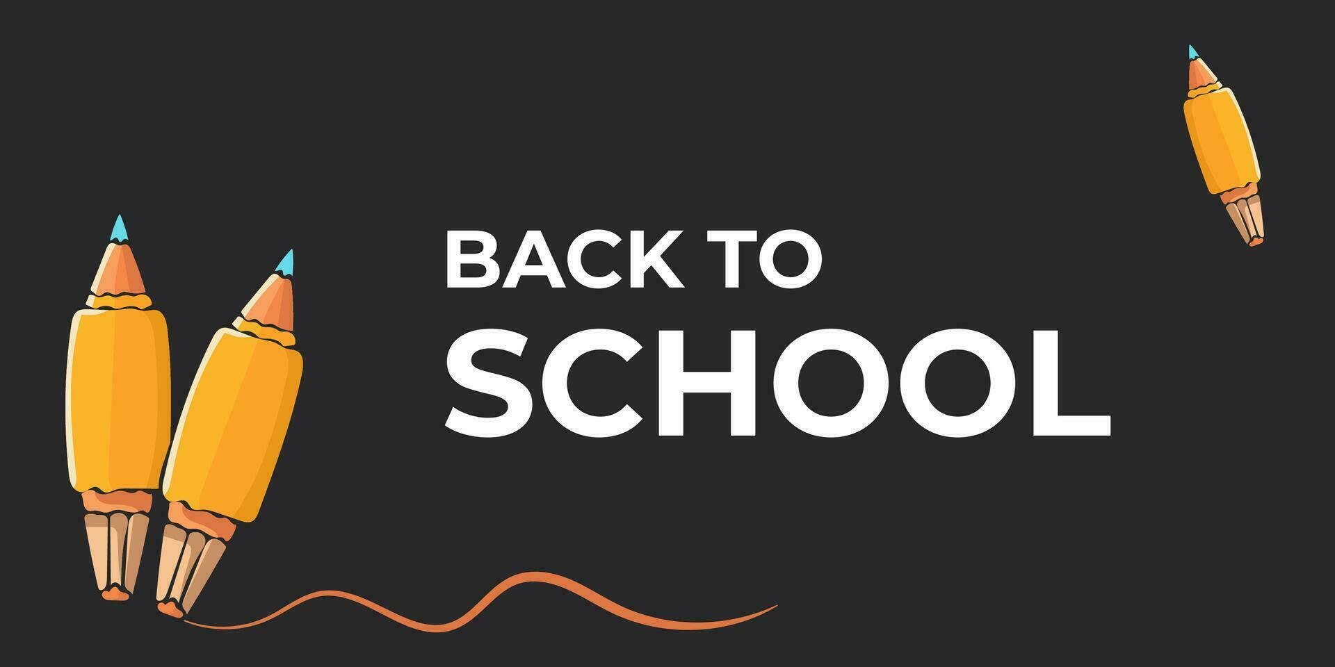 back to school background with pencil icon vector