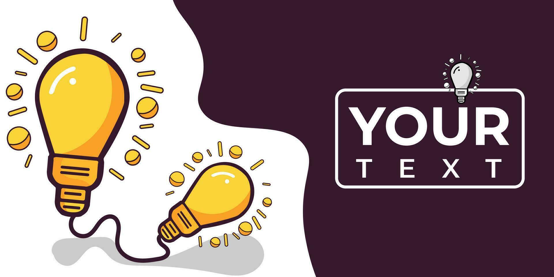 background with light bulb and copy space vector